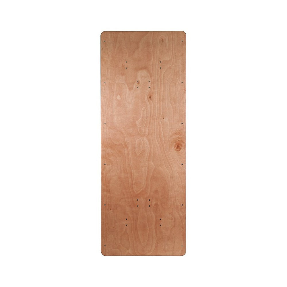 8-Foot Rectangular Wood Folding Banquet Table with Clear Coated Finished Top