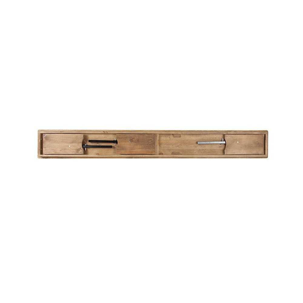 8' x 12'' Antique Rustic Solid Pine Folding Farm Bench with 3 Legs