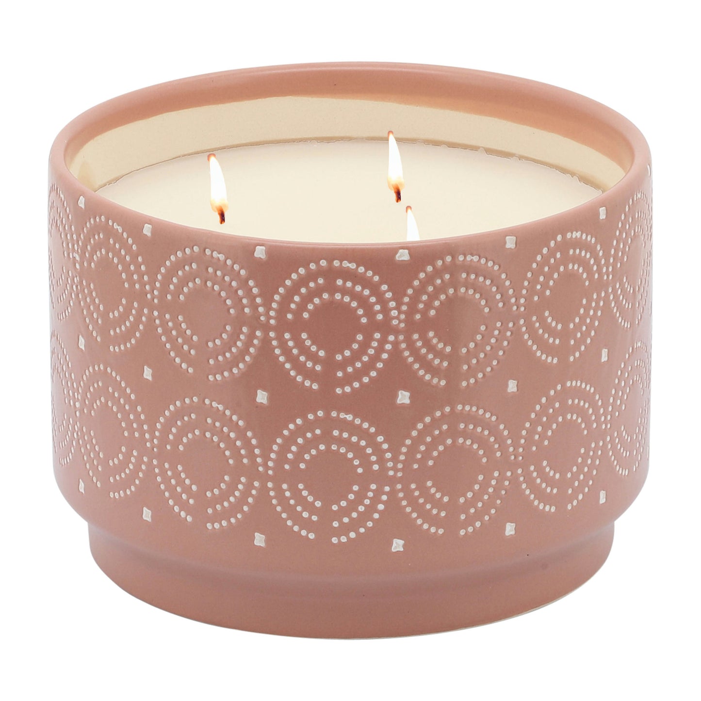 S/2 Swirls Citronella Candle, 7" Green/rose 27oz