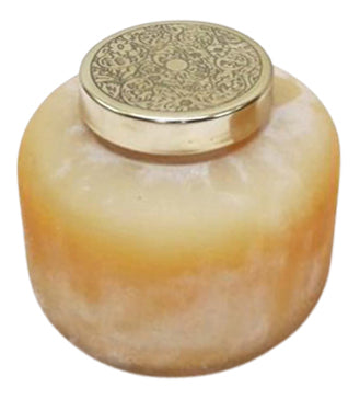5" Candle On Frosted Glass, Peach 22oz
