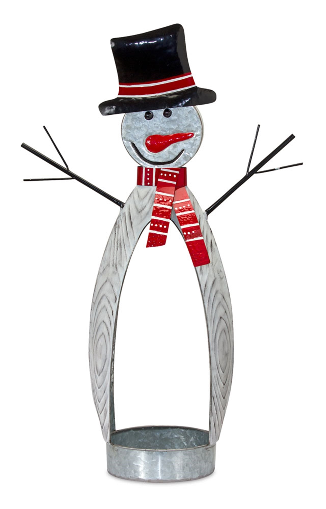 Snowman Candle Holder 29"H Iron