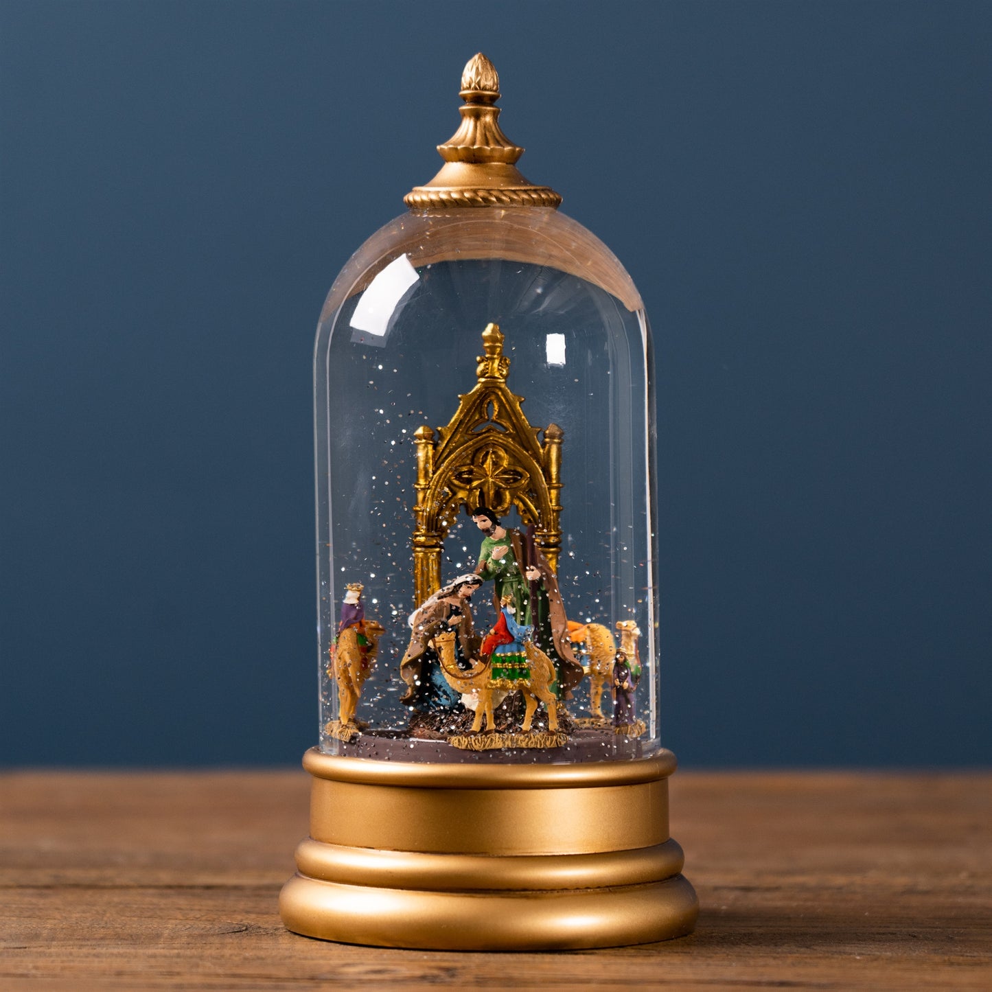 Nativity Snow Globe 10.5"H Plastic 6 Hr Timer