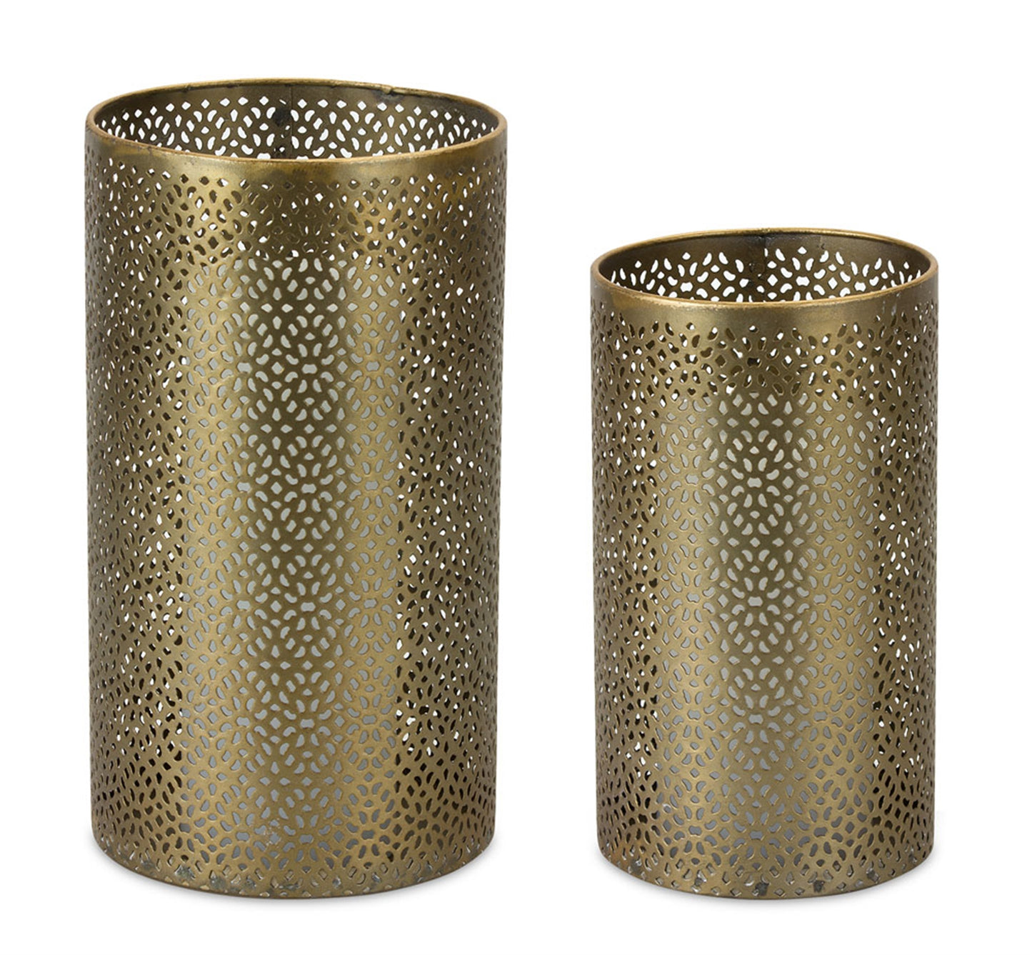 Candle Holder (Set Of 4) 8"H, 10"H Metal, Gold