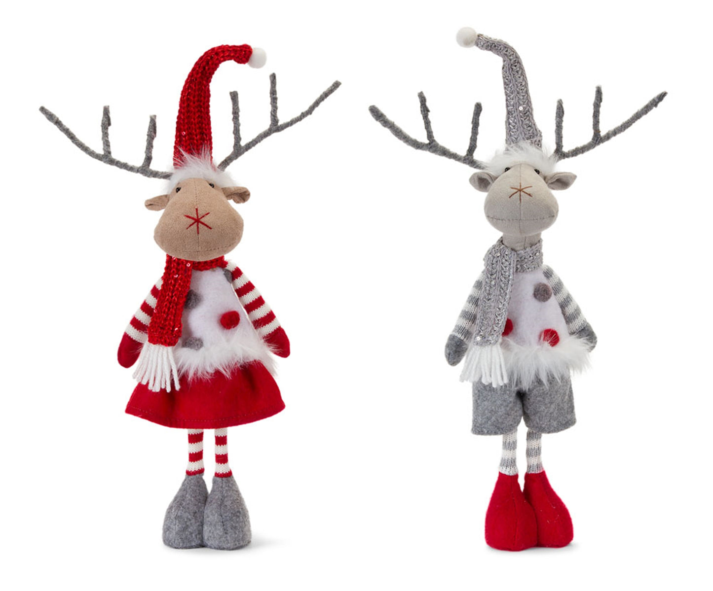 Boy & Girl Deer (Set Of 4) 18"H Polyester