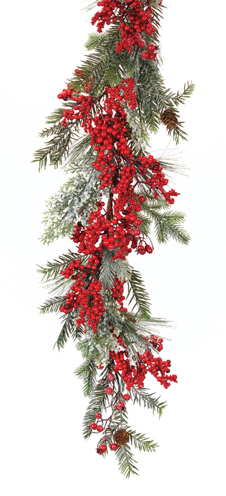 Pine And Berry Garland 6'L (Set Of 2) Plastic/Foam