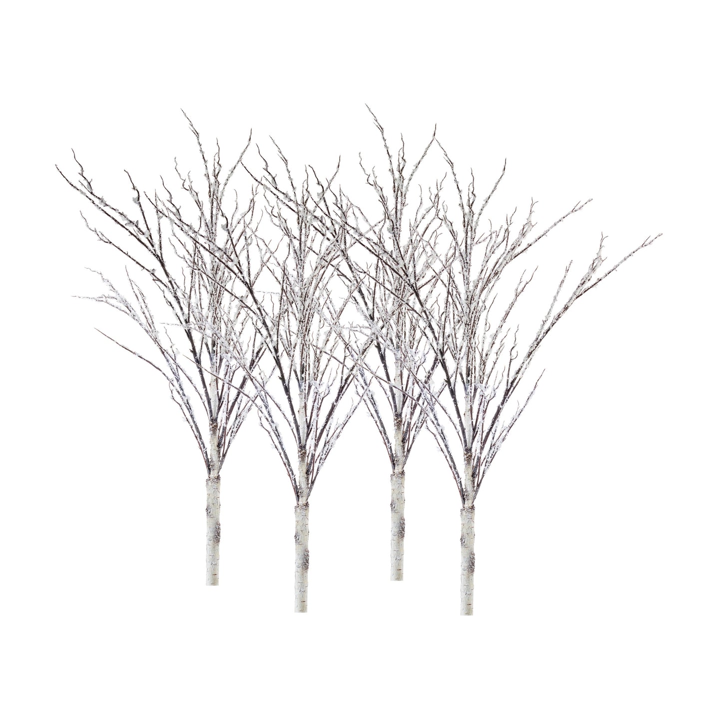 Icy Birch Branch 50"H (Set Of 4) Plastic