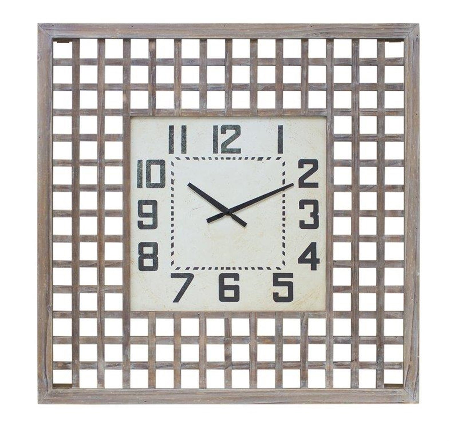 Clock 29.5"Sq Wood/Mdf