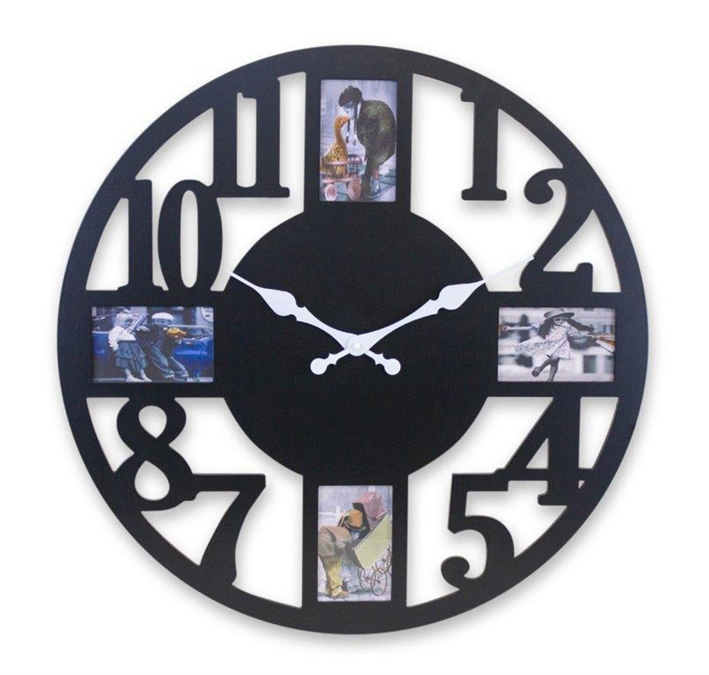 Wall Clock With Photo Frame (3" x 4.75" Photo) 22.5"D Mdf