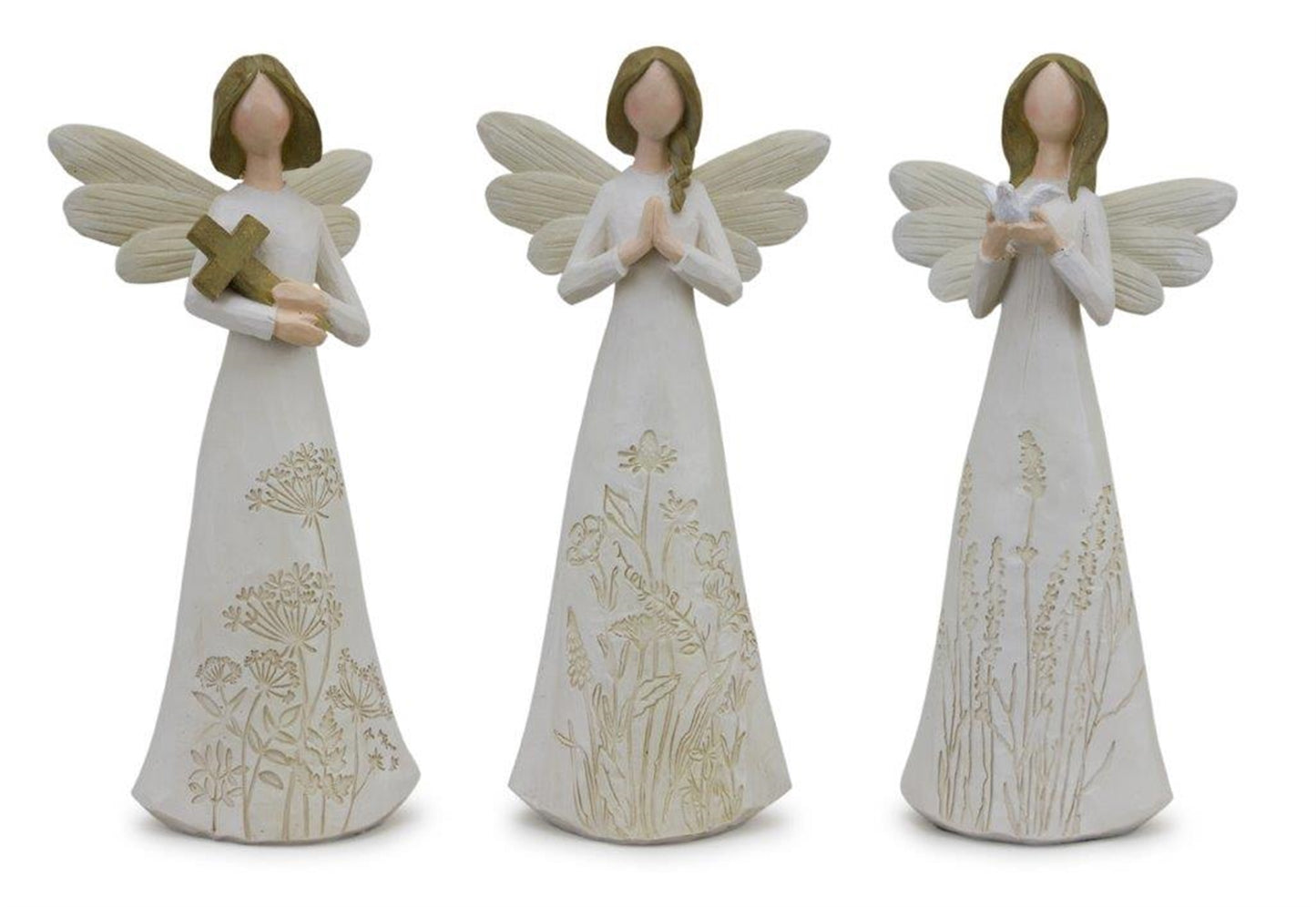 Angel (Set Of 3) 8.75"H Resin