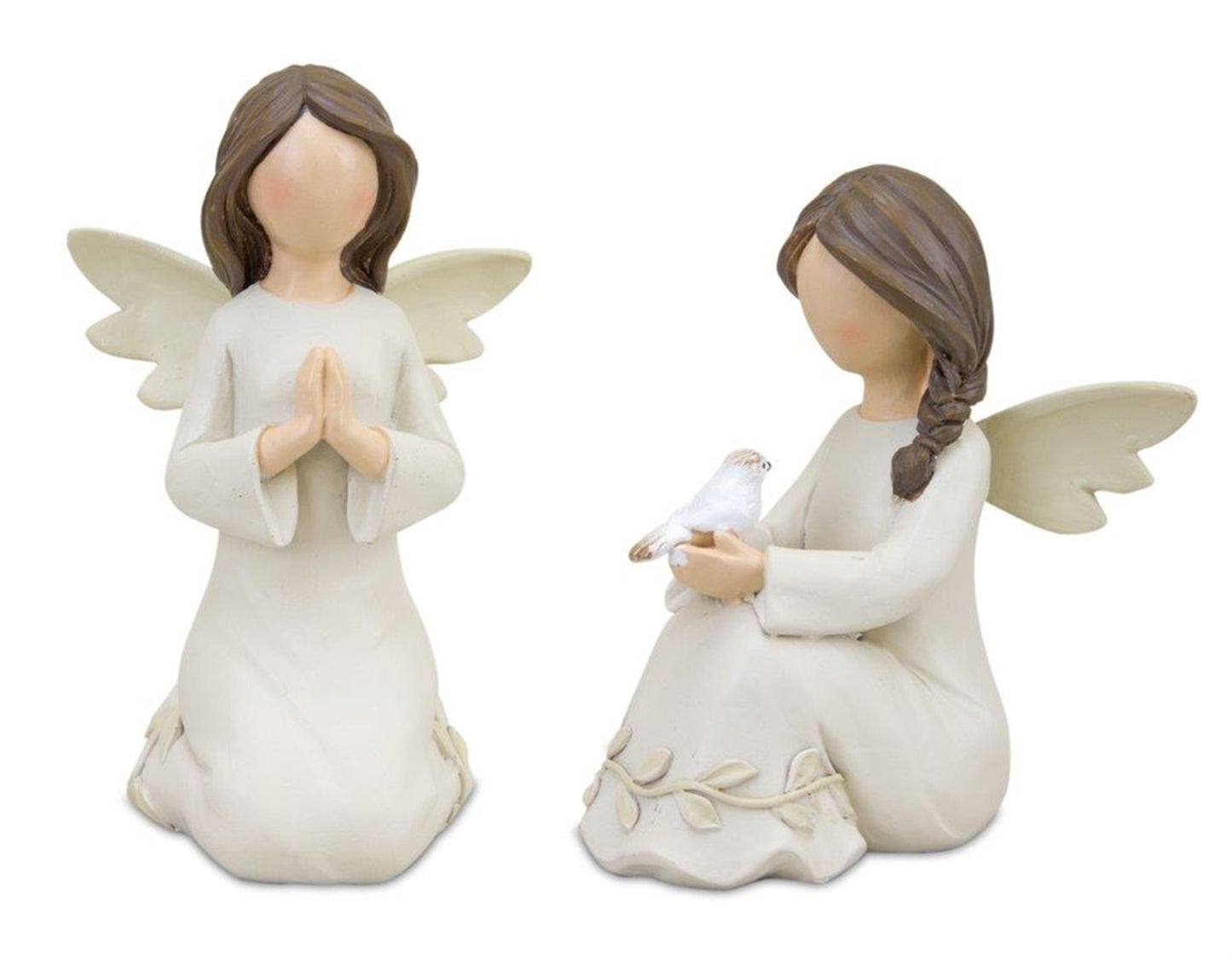 Angel (Set Of 2) 4"H, 4.5"H Resin