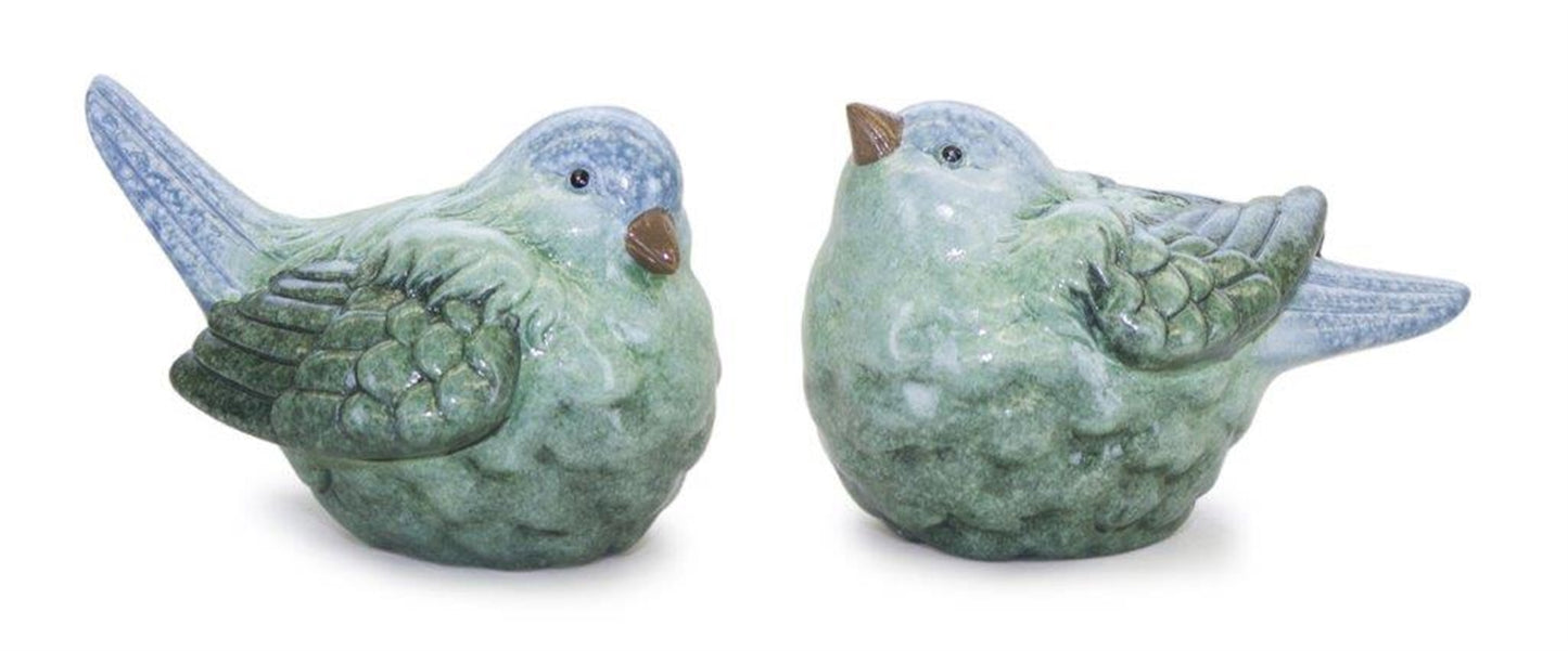 Bird (Set Of 2) 4"H, 4.75"H Terra Cotta
