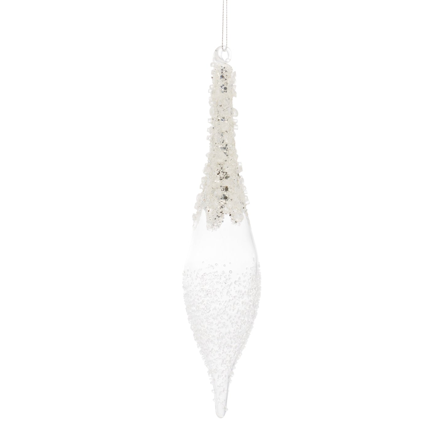 Drop Ornament (Set Of 12) 9"H Glass