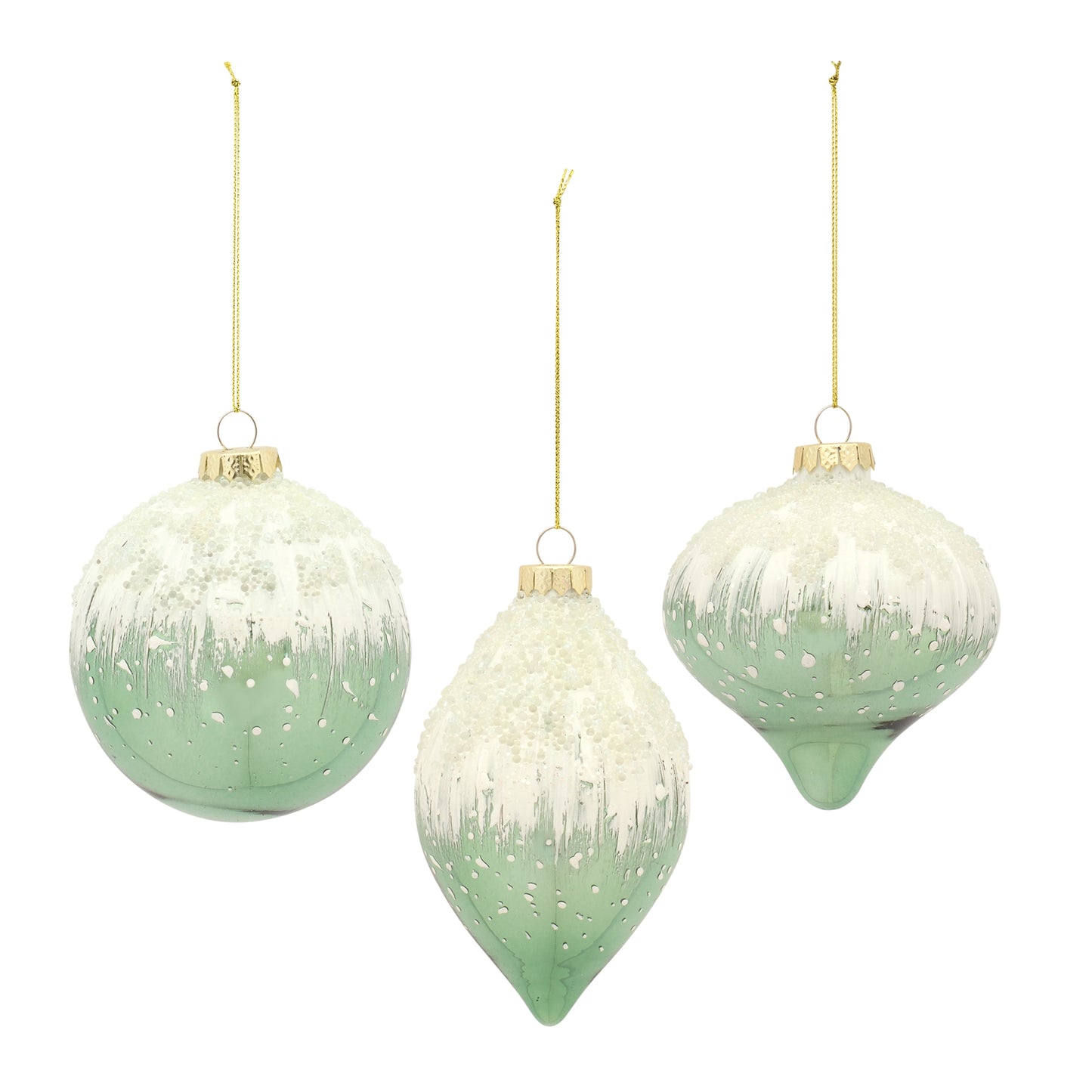 Ornament (Set Of 6) 5"H, 5"H, 5.25"H Glass