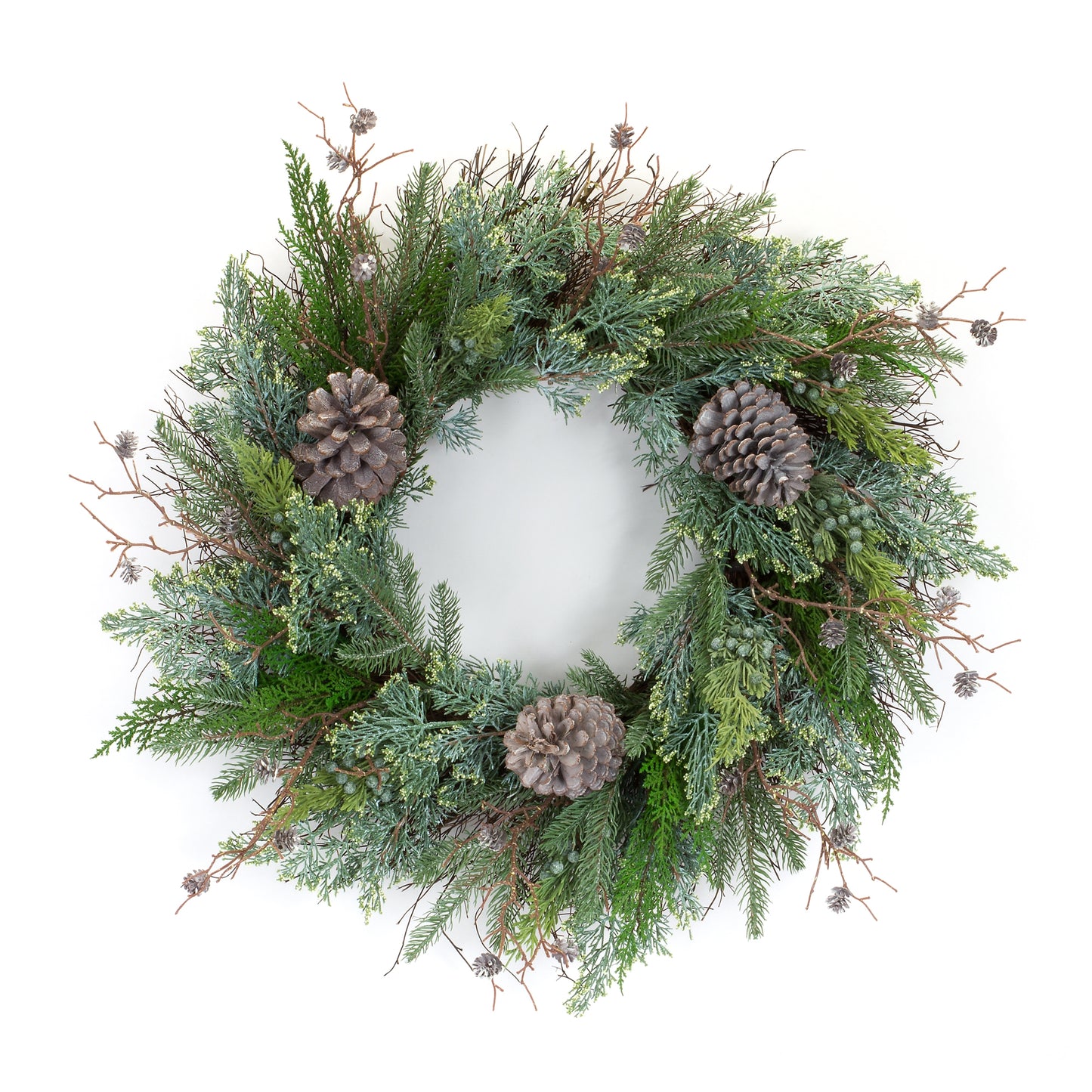 Juniper And Pine Wreath 27.75"D Plastic