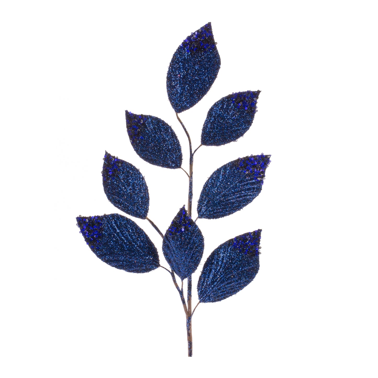Leaf Spray (Set Of 6) 27"H Polyester, Blue