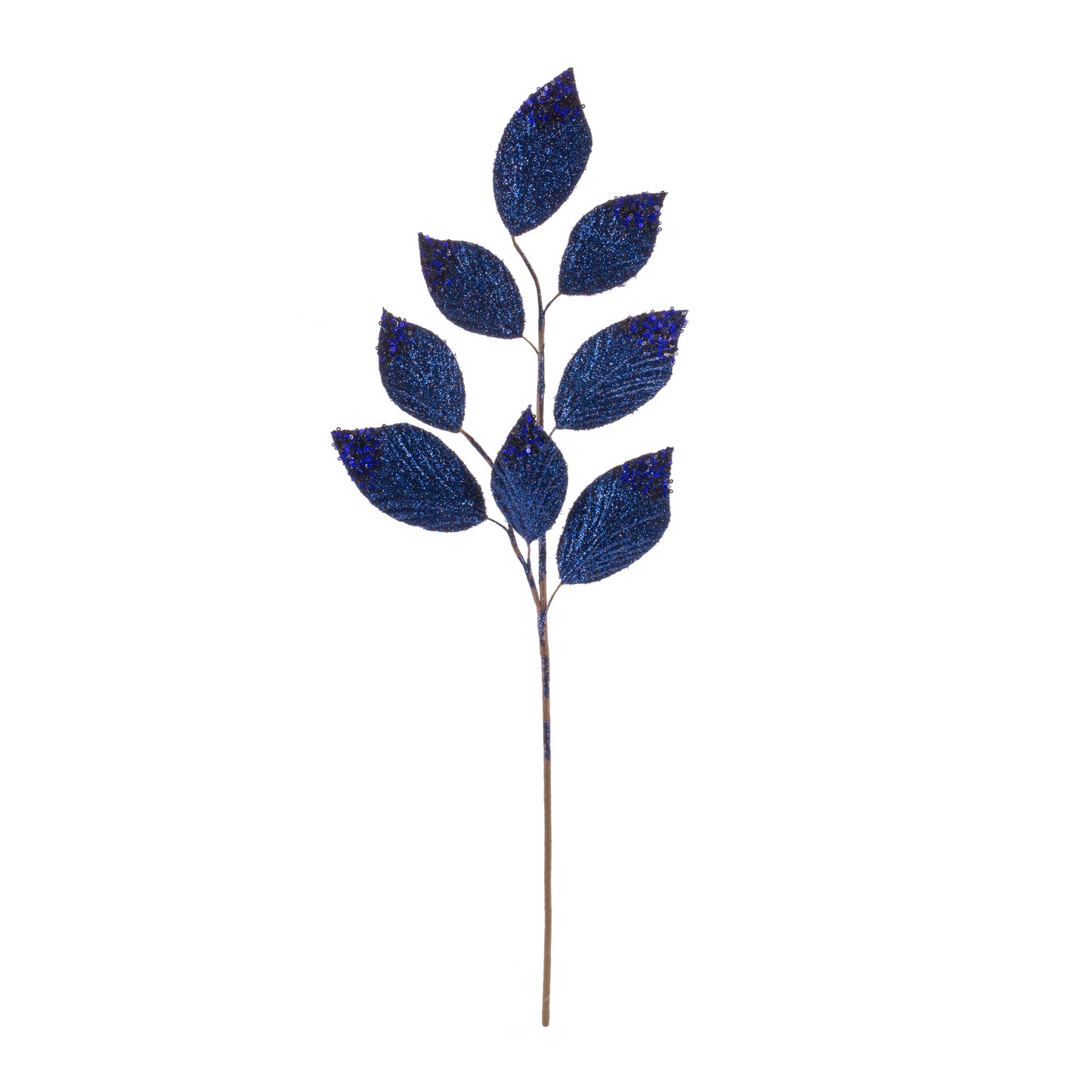 Leaf Spray (Set Of 6) 27"H Polyester, Blue