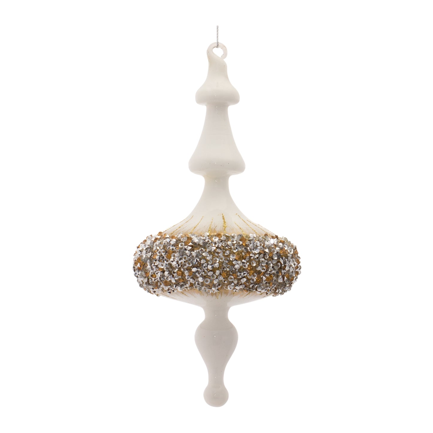 Finial Ornament (Set Of 6) 8"H, 8.25"H Glass