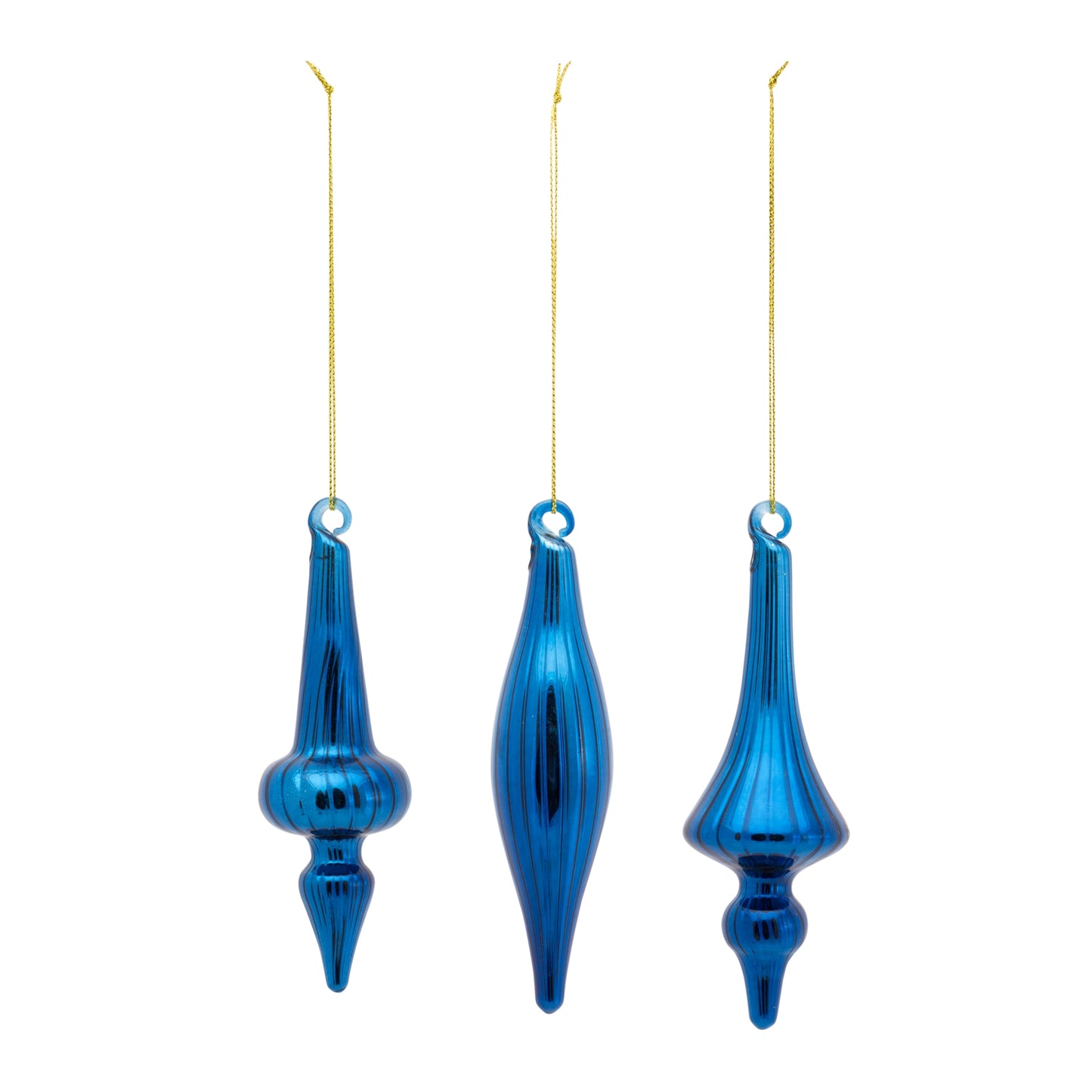Drop Ornament (Set Of 12) 5"H Glass