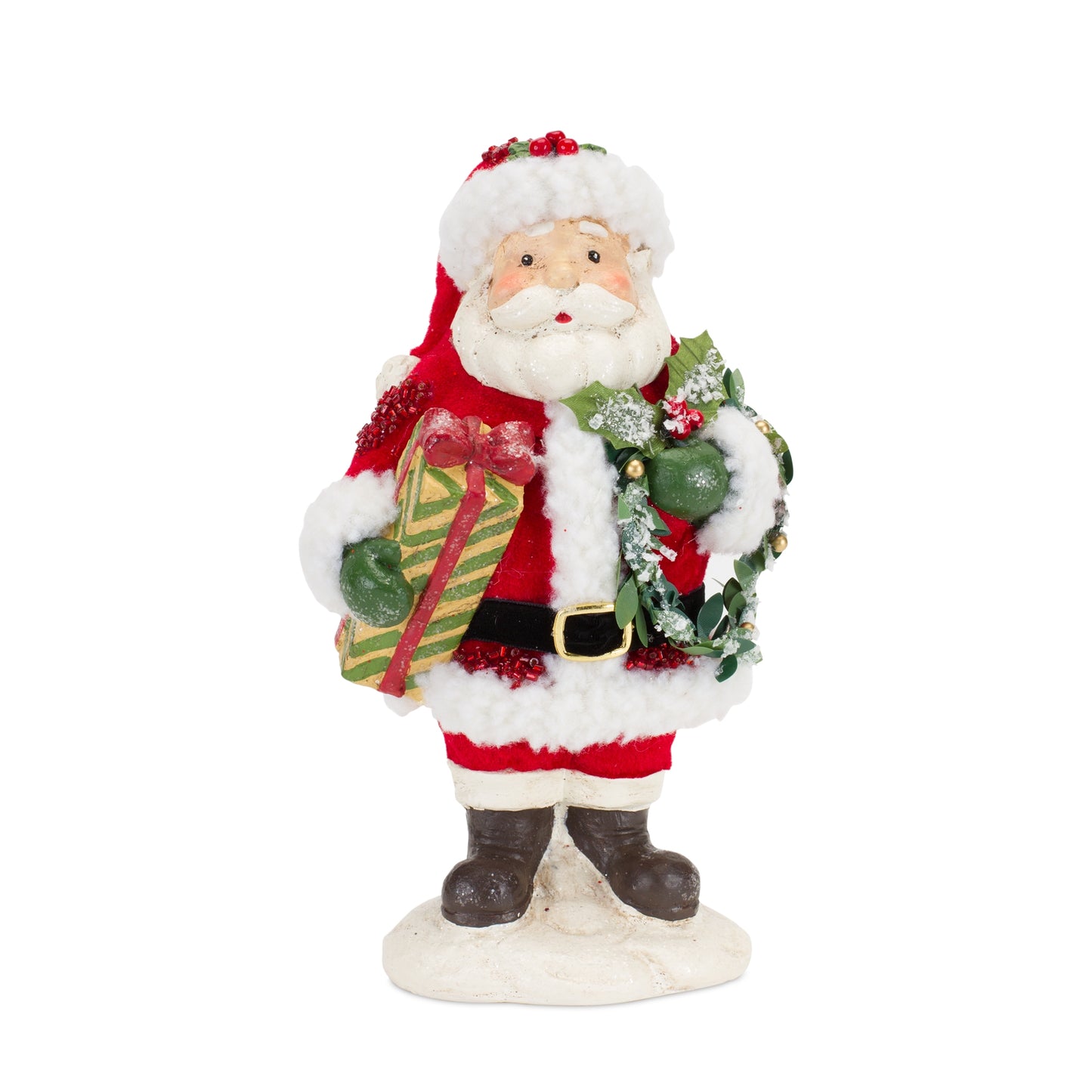Santa (Set Of 3) 8.75"H Paper Pulp