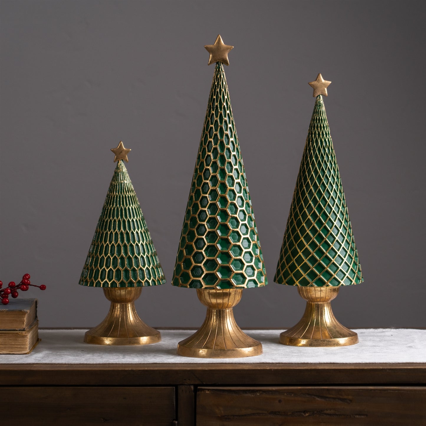 Tree (Set Of 3) 12.25"H, 16"H, 18"H Resin