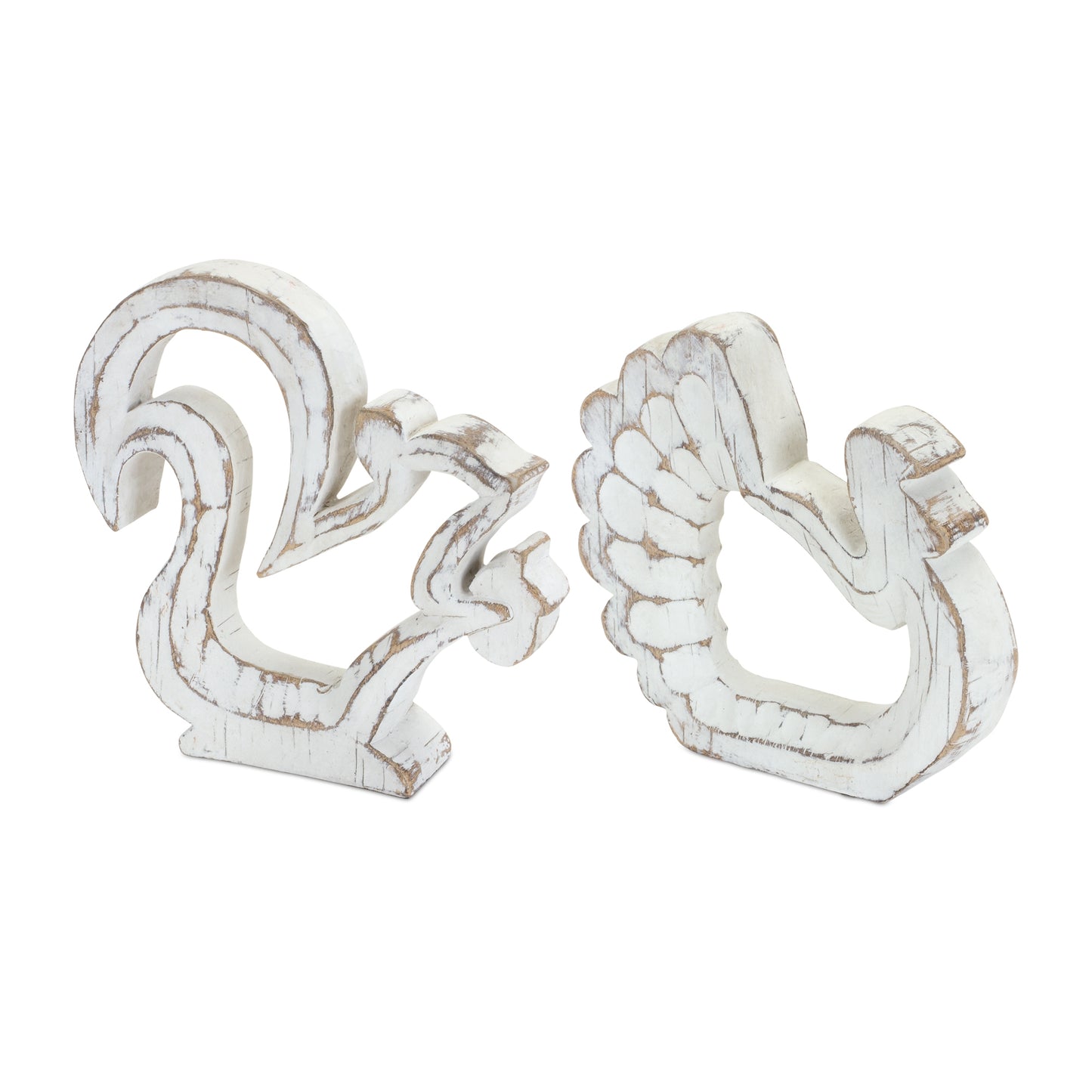 Turkey And Squirrel Outline (Set Of 2) 5.25"H, 6"H Resin