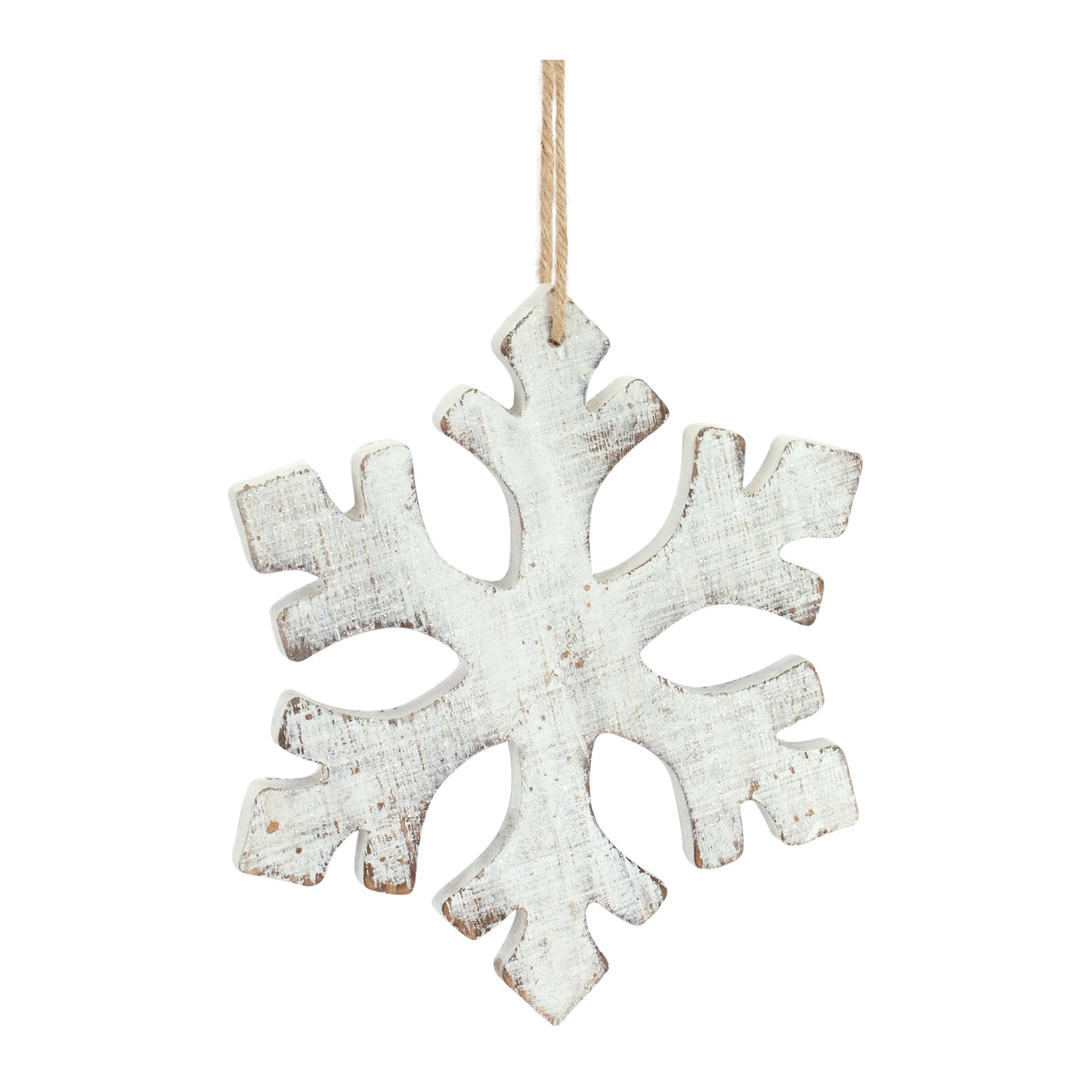 Snowflake Ornament (Set Of 12) 7.5"H, 8.5"H Wood