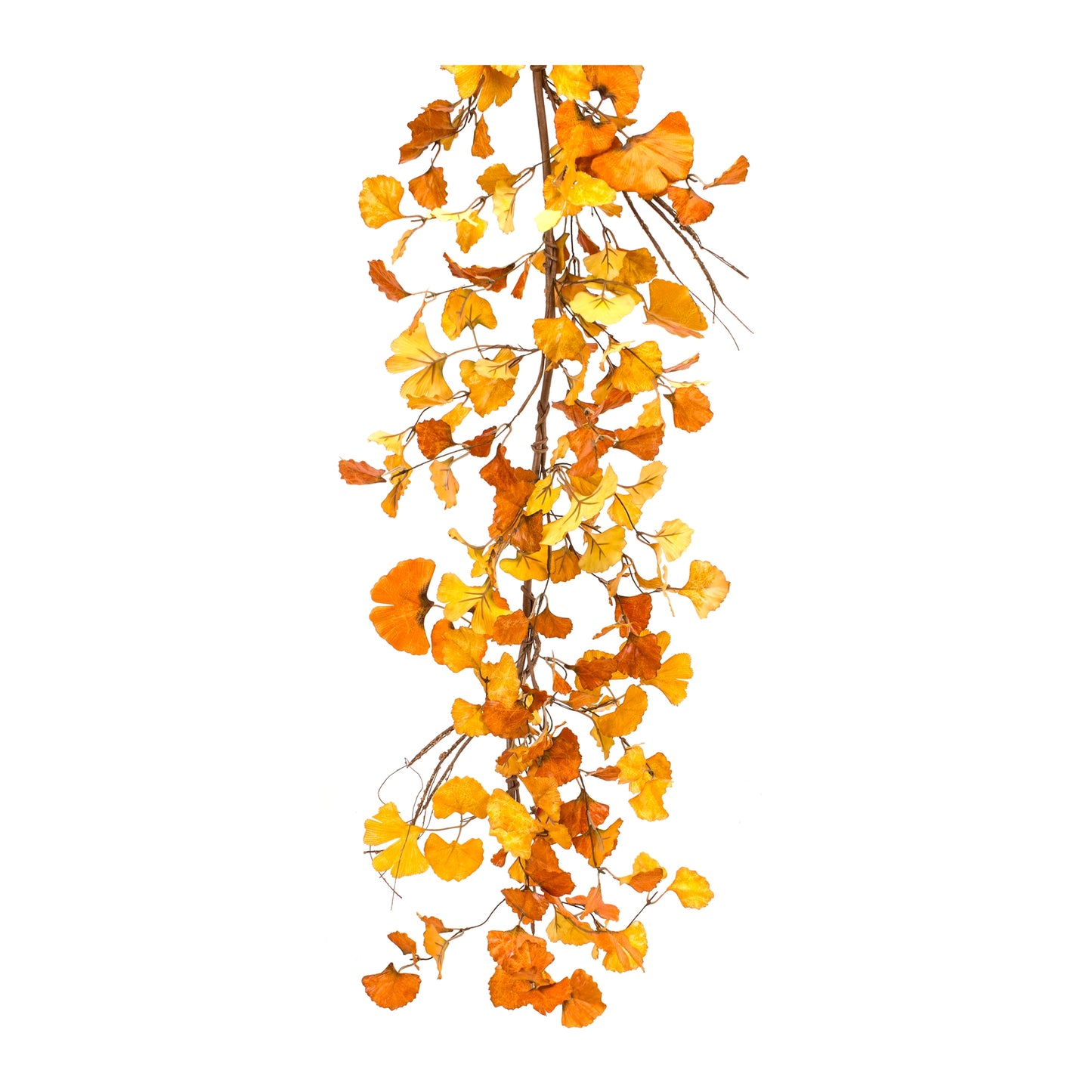 Fall Gingko Leaf Garland (Set Of 2) 5'L Fabric