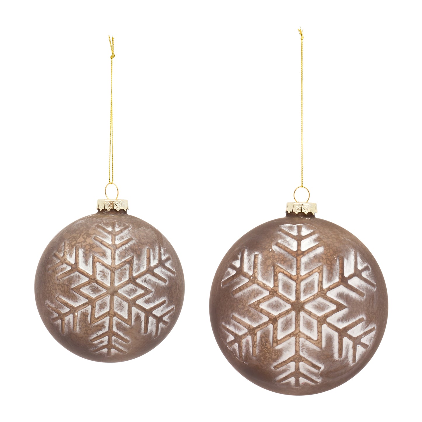Ball Ornament (Set Of 4) 4"D, 5"D Glass