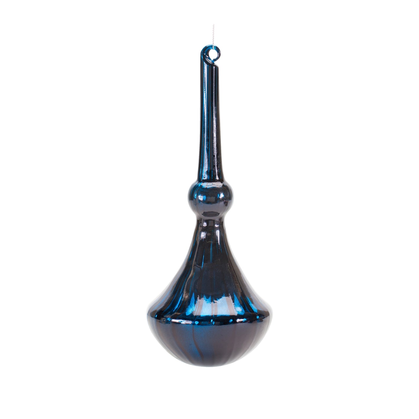 Drop Ornament (Set Of 6) 10.5"H Glass, Blue