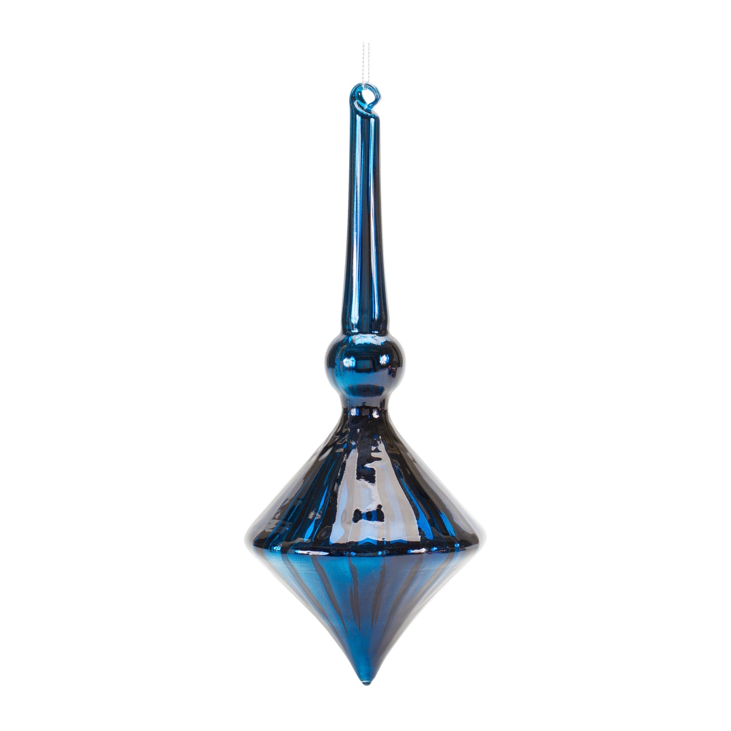 Drop Ornament (Set Of 6) 10.5"H Glass, Blue
