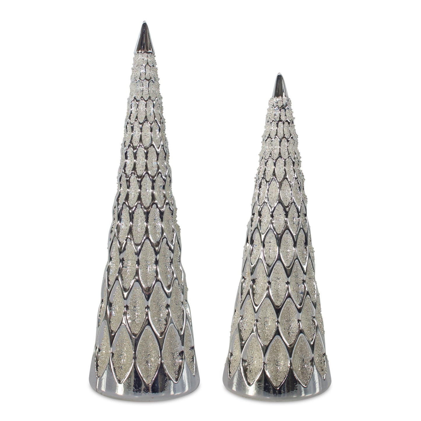 Tree (Set Of 2) 9.5"H, 12"H Glass