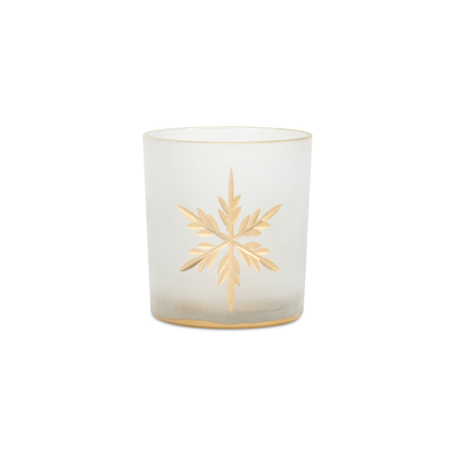 Snowflake Votive (Set Of 3) 2.5"D x 3.5"H Glass
