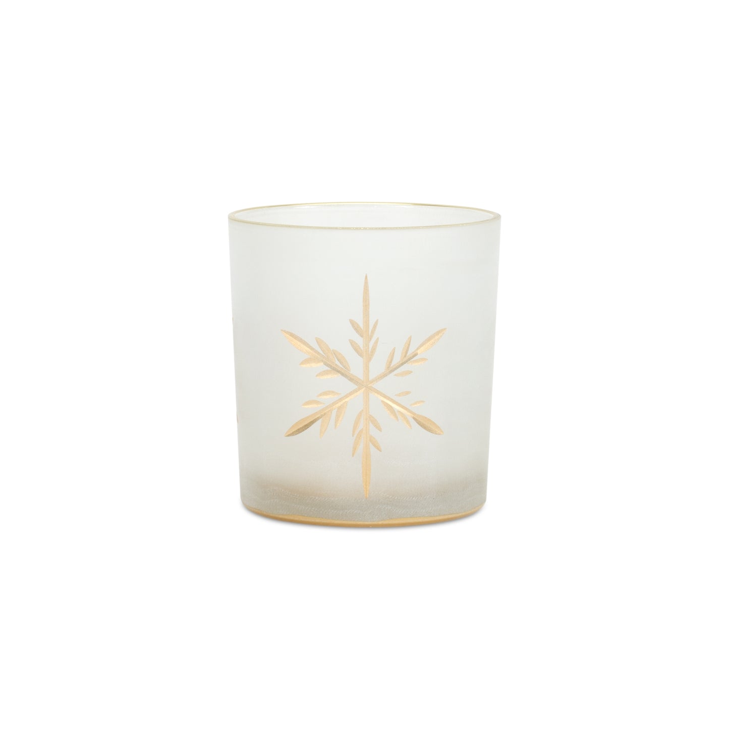 Snowflake Votive (Set Of 3) 2.5"D x 3.5"H Glass