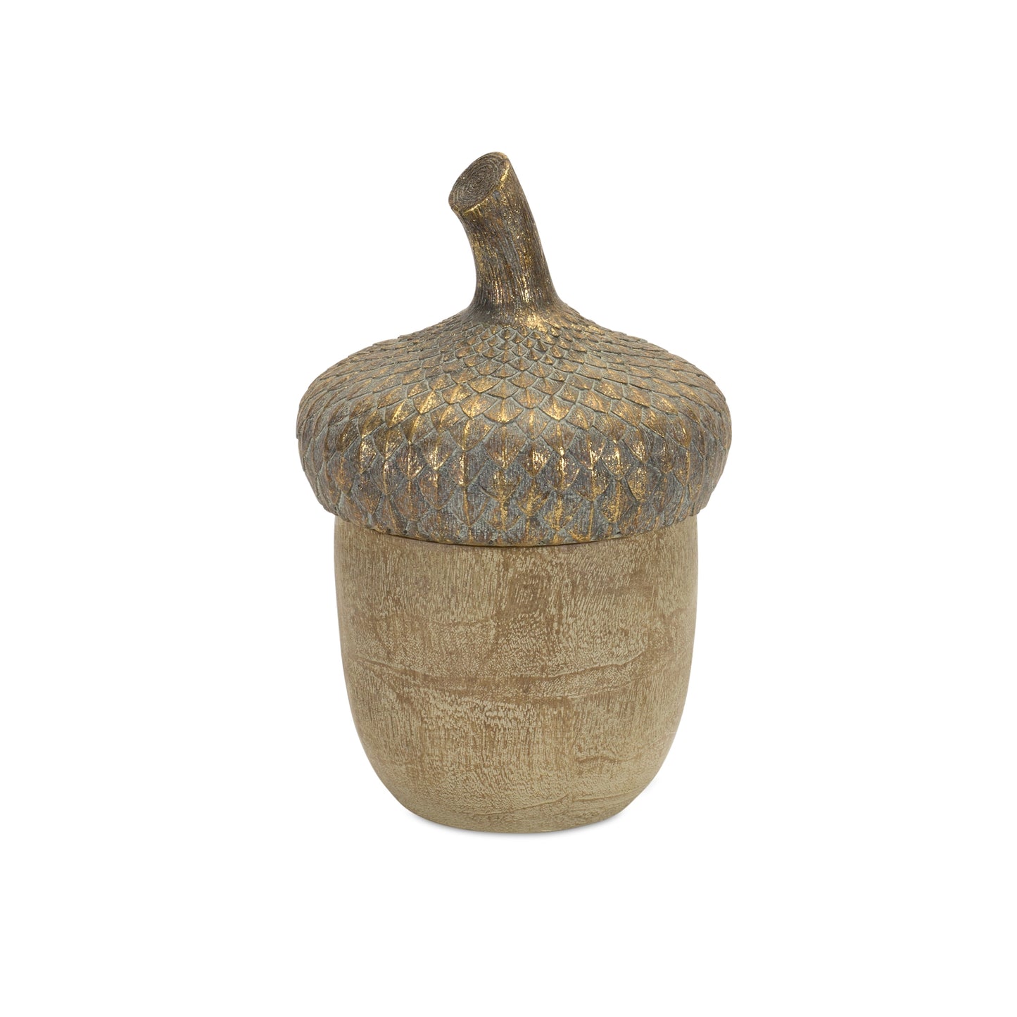 Acorn Box (Set Of 2) 5.25"D x 8.25"H, 5"D x 11.25"H Resin