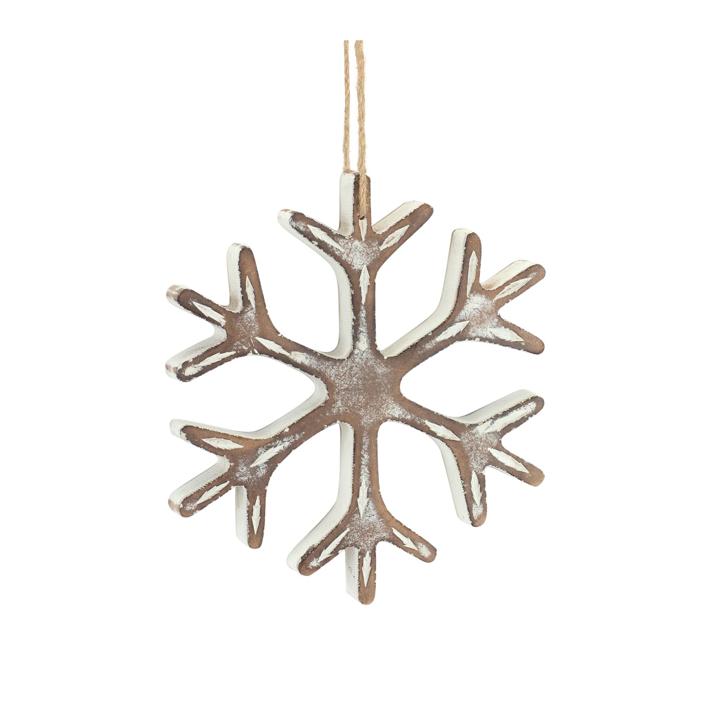 Snowflake Ornament (Set Of 12) 7"H, 9.25"H Mdf