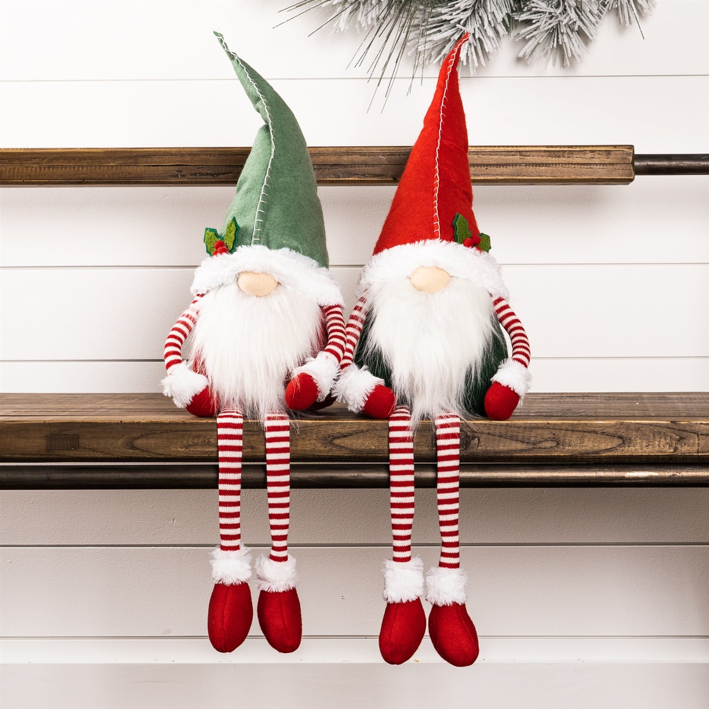 Gnome W/Dangling Legs (Set Of 2) 18"H Polyester