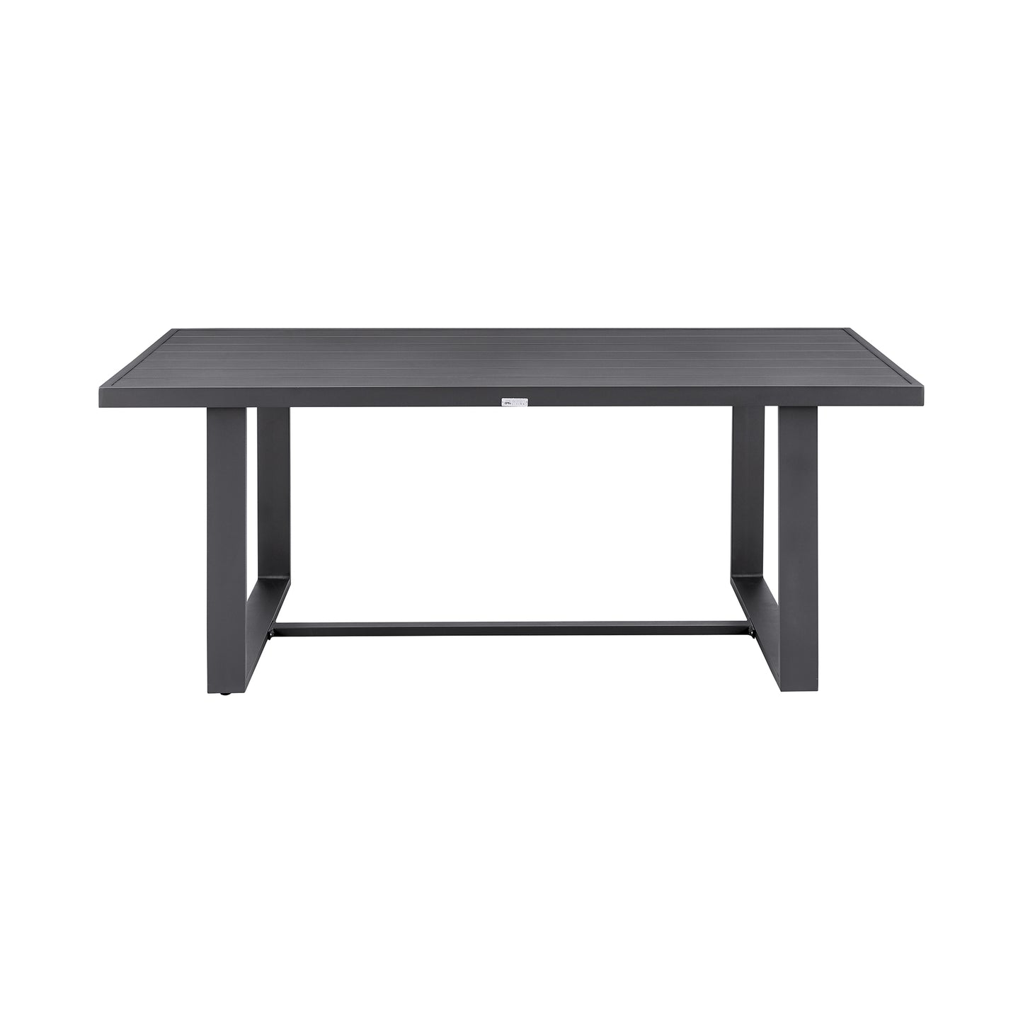 Argiope Outdoor Patio 5-Piece Dining Table Set in Aluminum with Grey Cushions