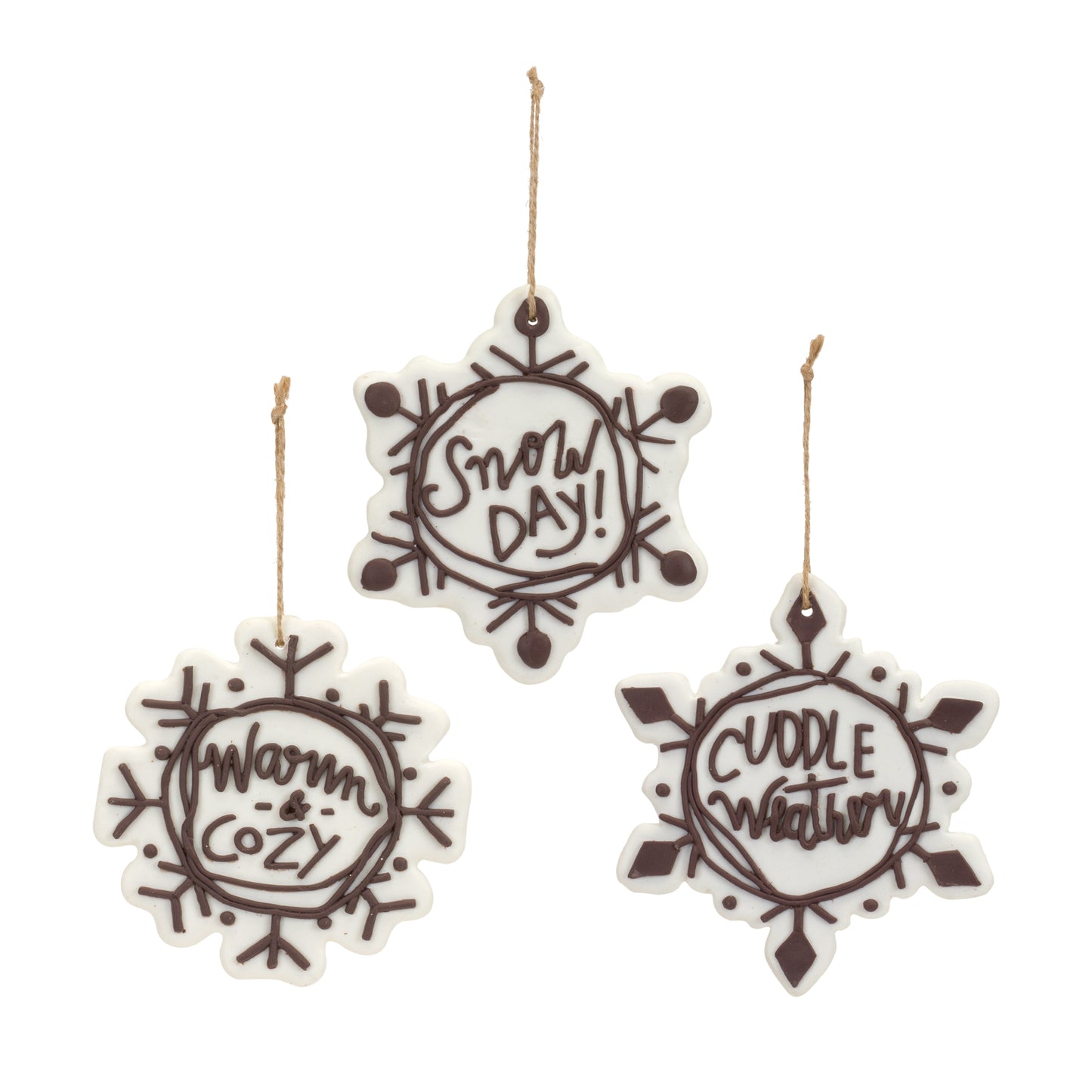 Snowflake Ornament (Set Of 12) 4.25"H, 4.5"H, 5"H Plastic