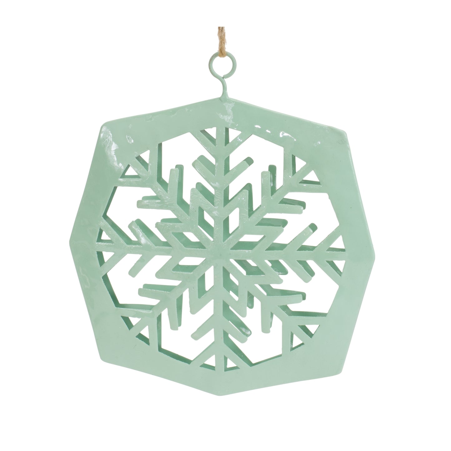 Snowflake Ornament (Set Of 8) 7.5"H Metal