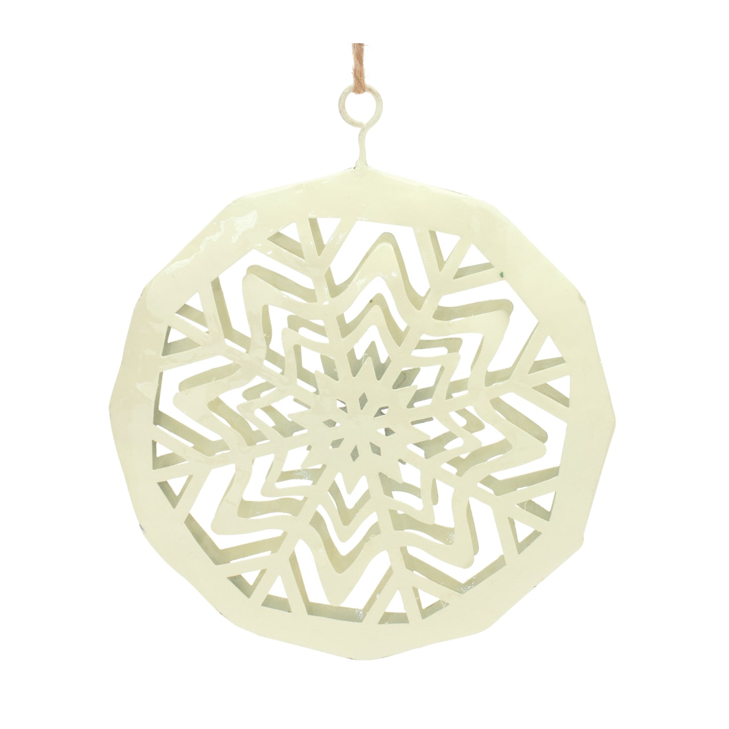 Snowflake Ornament (Set Of 8) 7.5"H Metal
