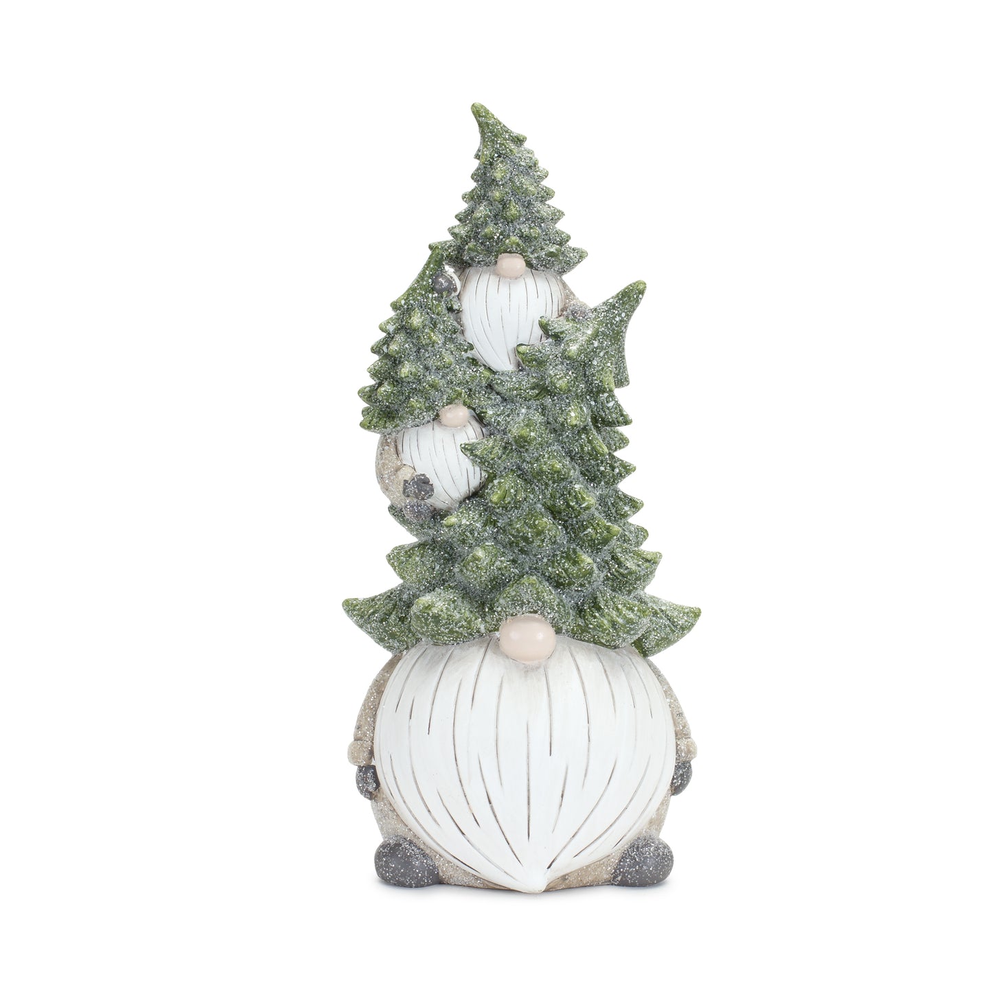 Triple Gnome Stack (Set Of 2) 11.75"H Resin