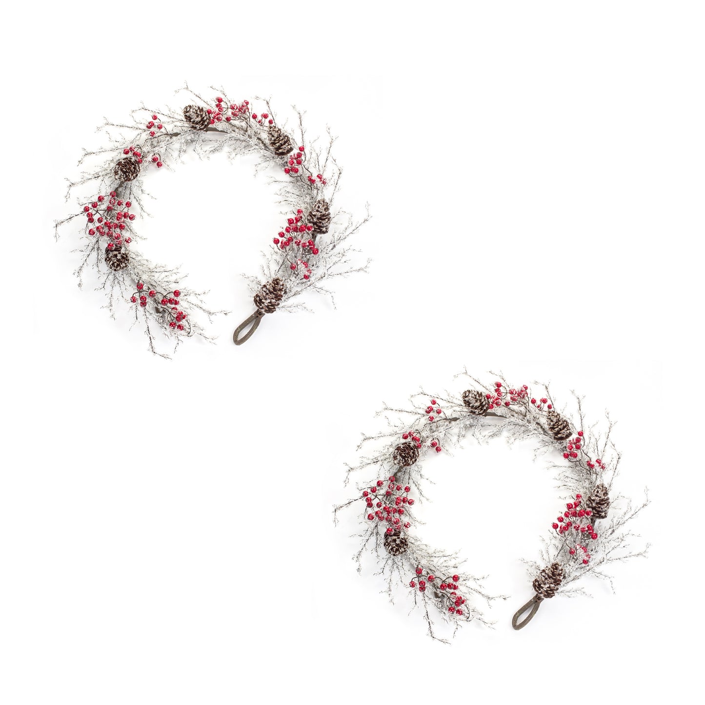 Icy Twig/Cone/Berry Garland (Set Of 2) 5'L Plastic