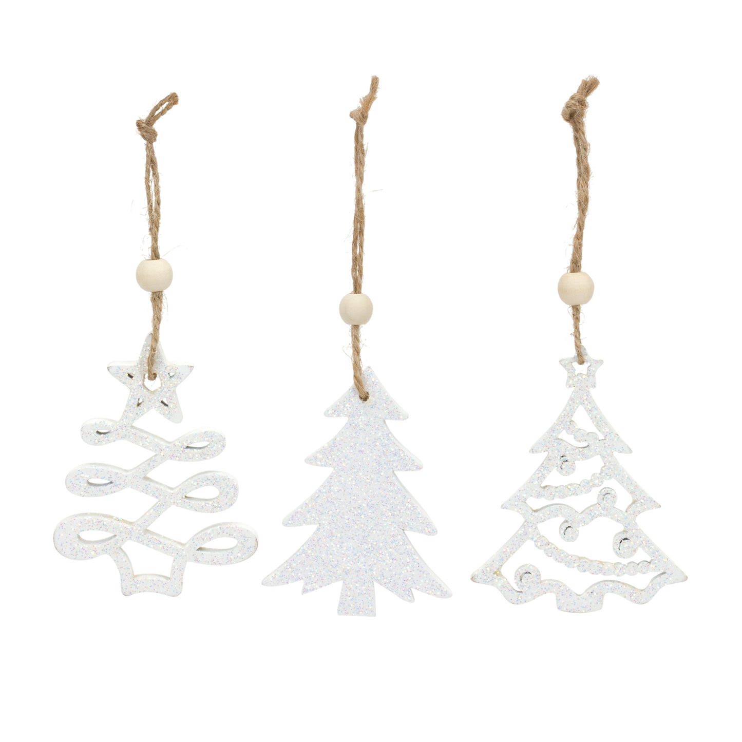 Tree Ornament (Set Of 9) 3"H Wood