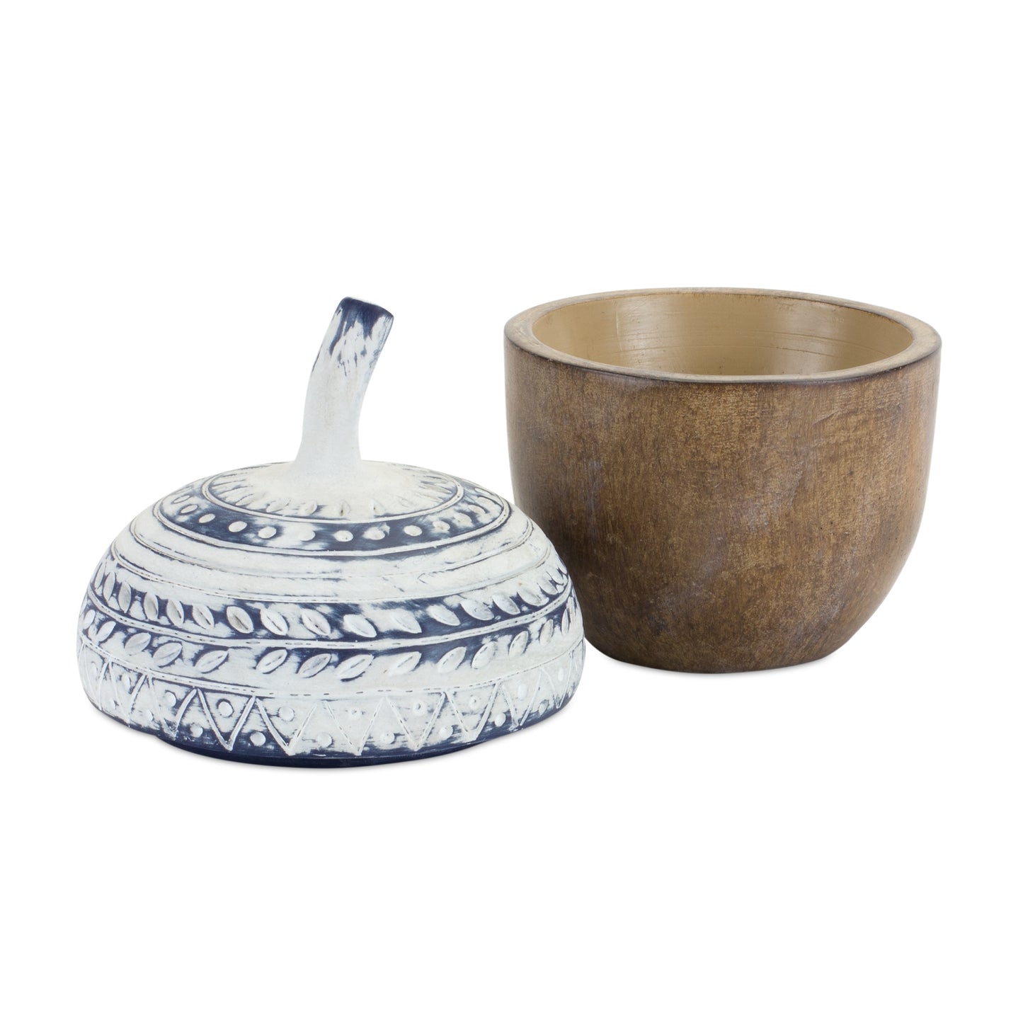 Acorn Box (Set Of 2) 4"D x 6.5"H Resin