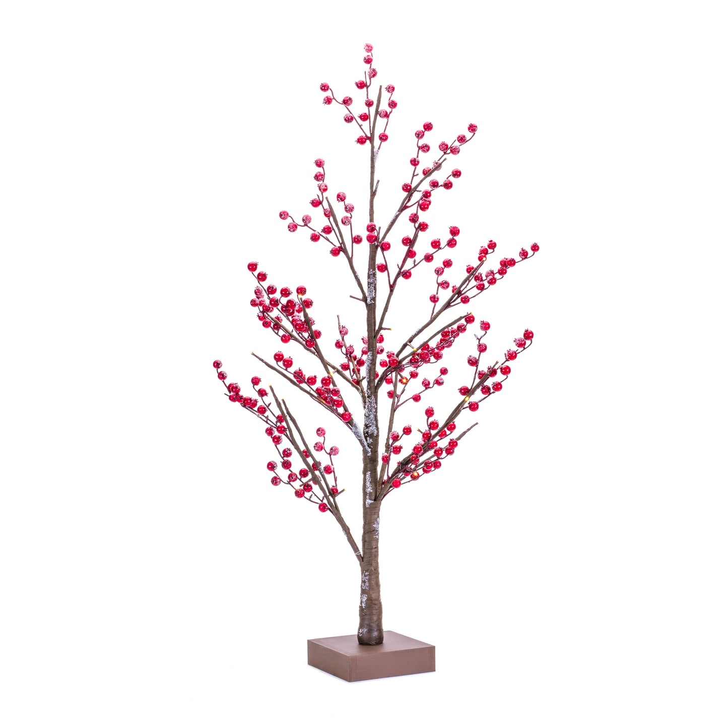Led And Berry Tree 38"H Paper/Foam 3Aa Batteries Not Included 6 Hr Timer