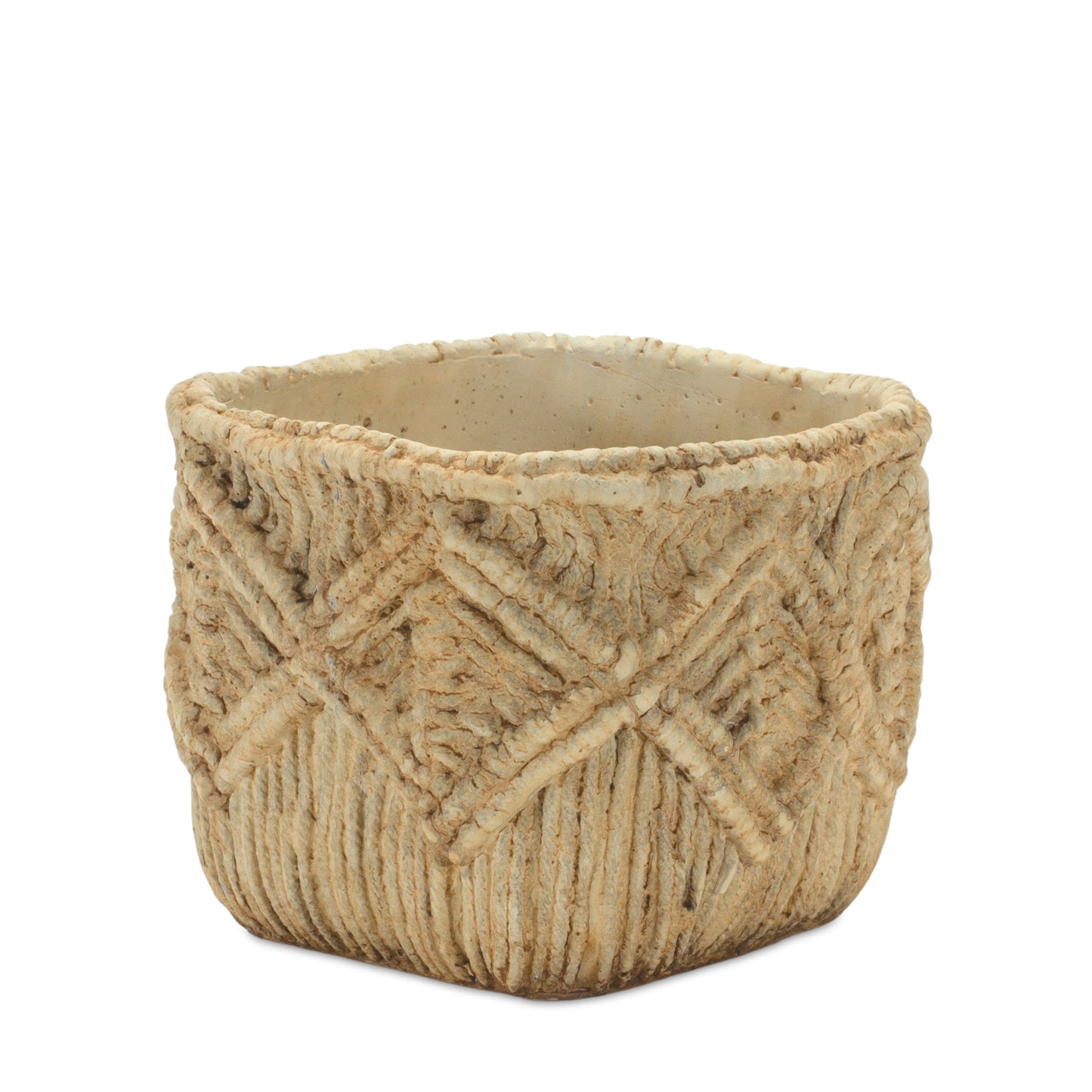 Pot (Set Of 2) 5.5"L x 4.5"H, 7.25"L x 5.75"H Cement