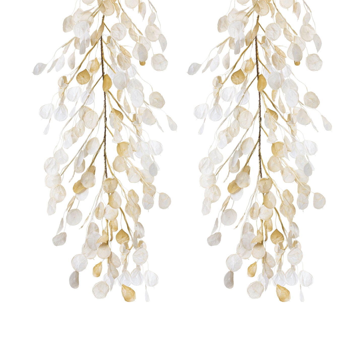 Silver Dollar Garland (Set Of 2) 5.5'L Fabric