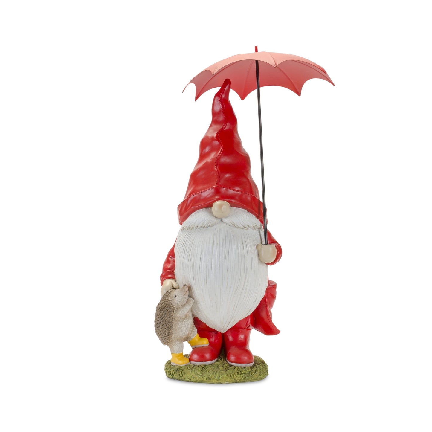 Garden Gnome W/Umbrella (Set Of 2) 21"H, 23"H Resin