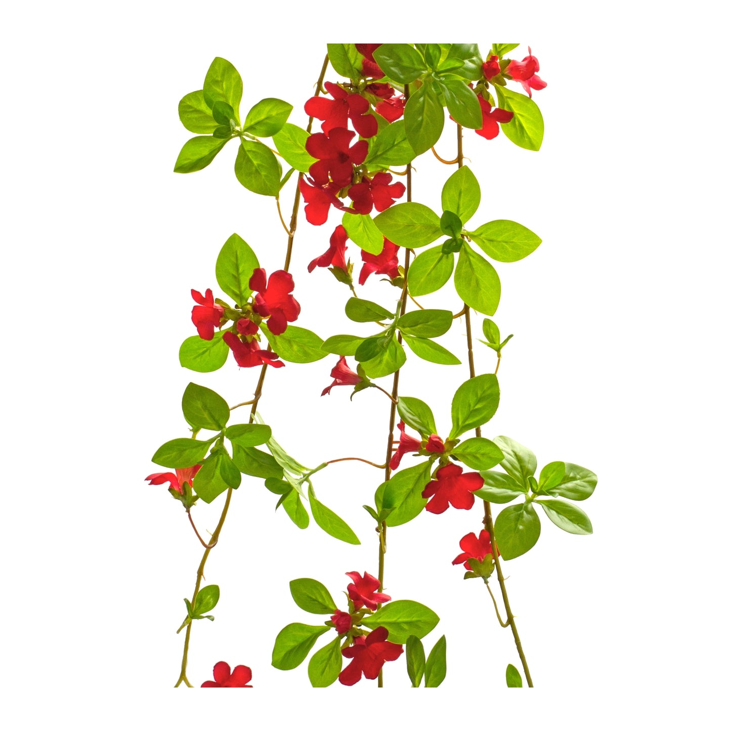 Floral Vine (Set Of 6) 47"L Polyester, Red, Green