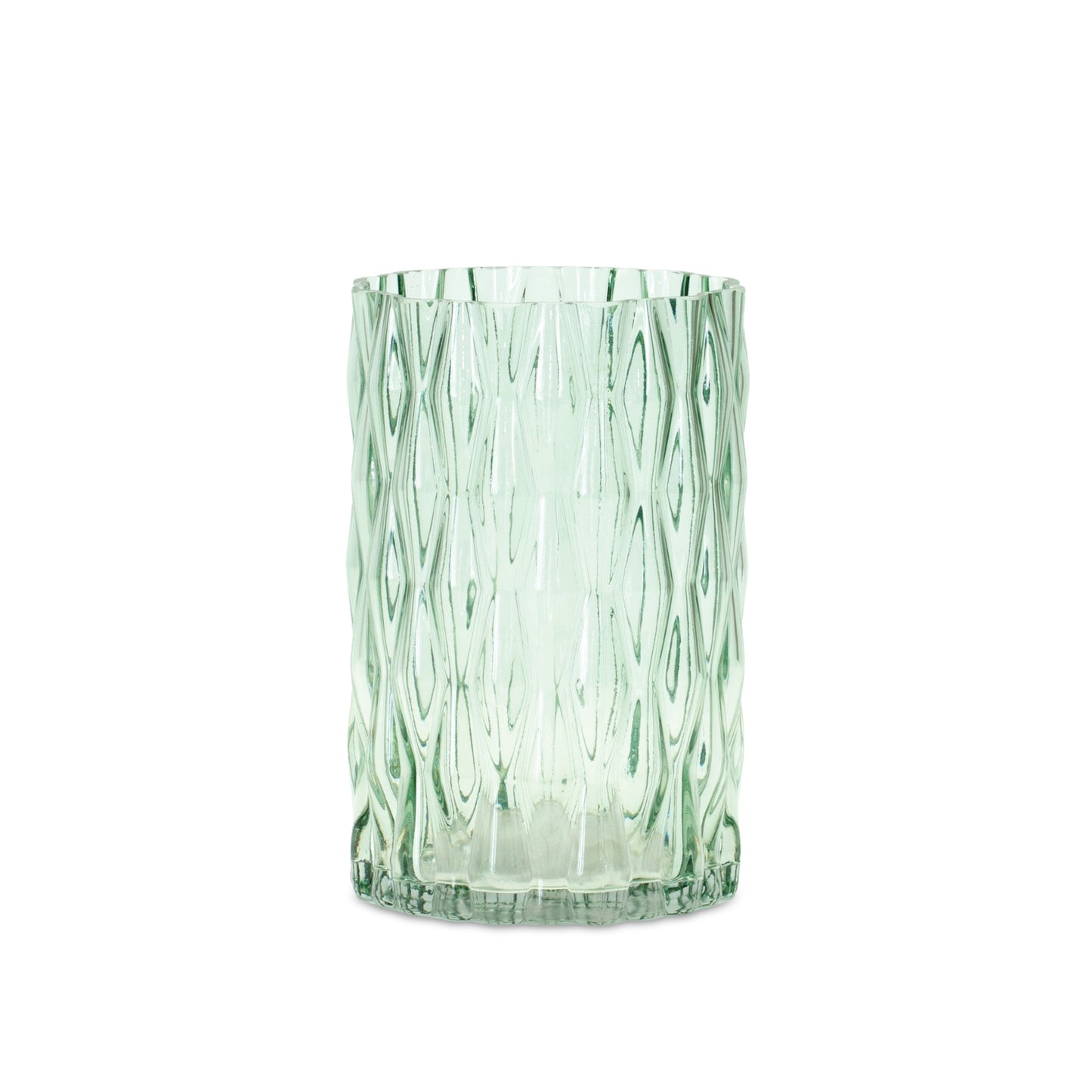 Vase 5"D x 8"H Glass, Green